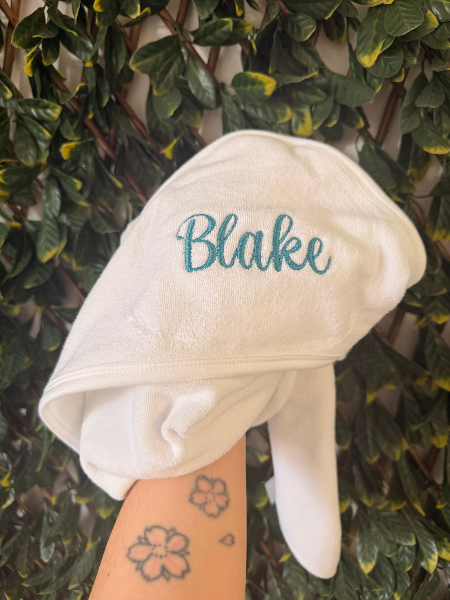 Embroidered baby towel