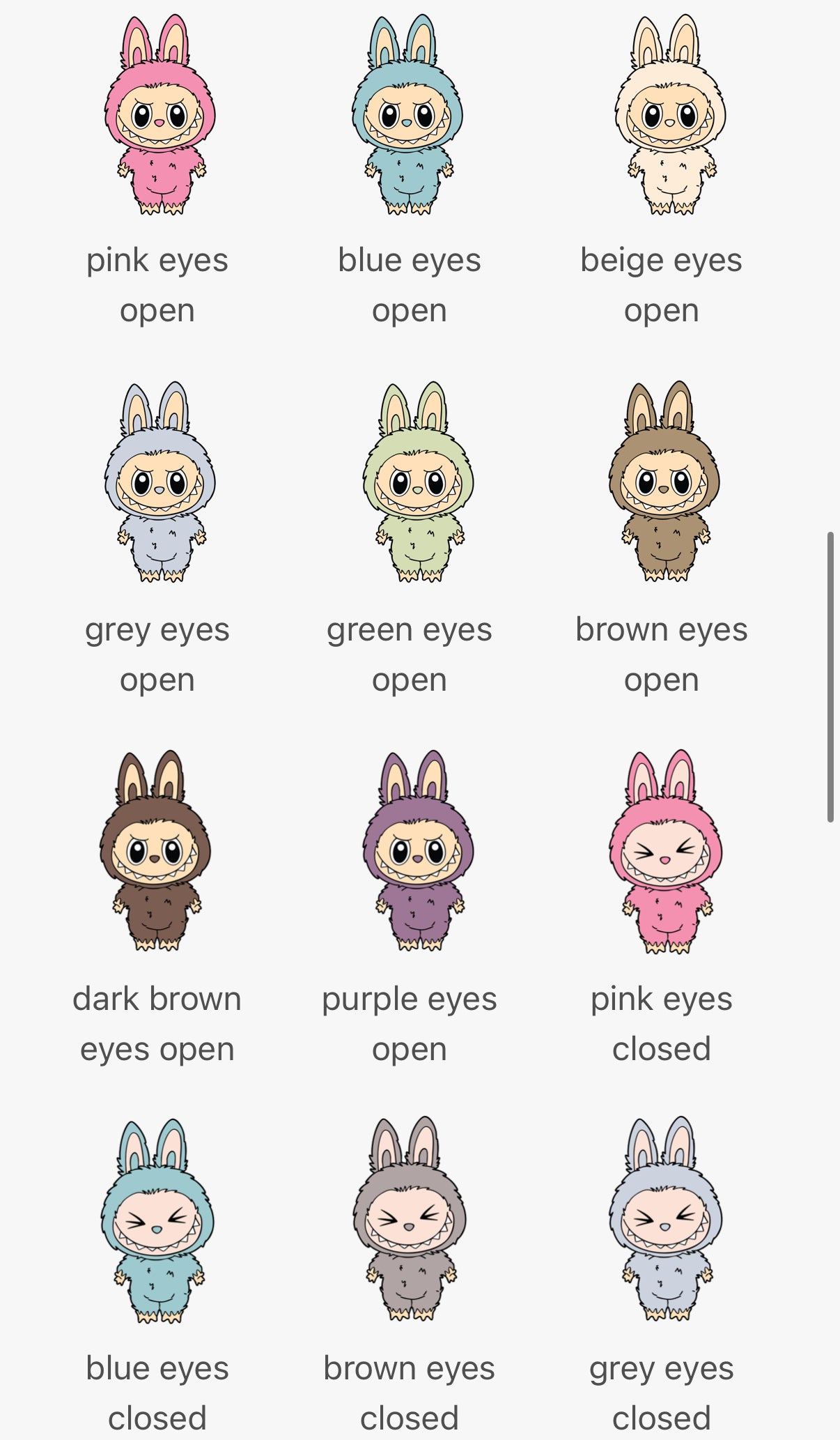 Monster keyring - 24 designs
