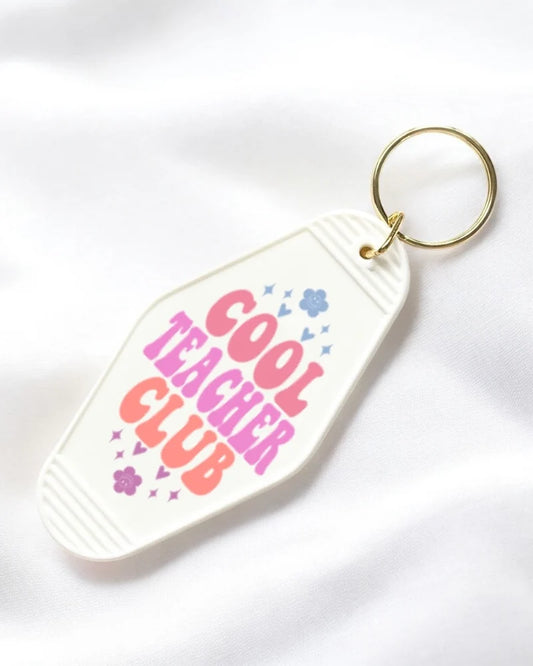 Cool Teacher Club Motel keyring