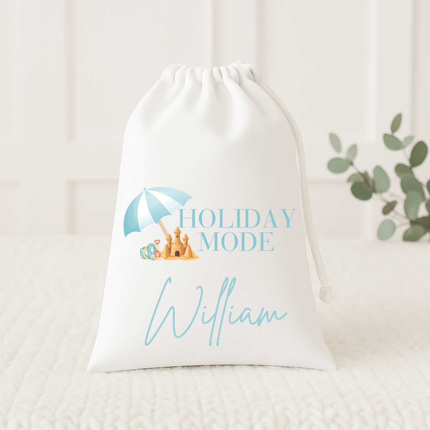 Holiday drawstring bag