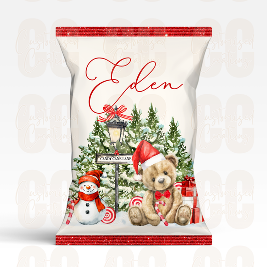 Christmas treat packet - Red bear