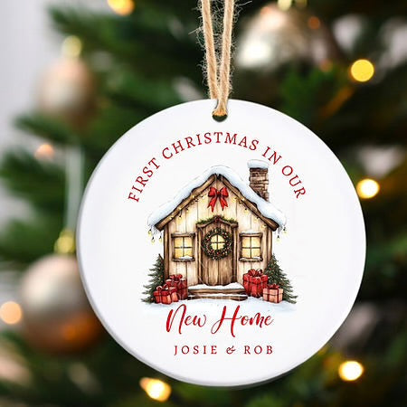 Ceramic bauble - 1st Christmas new home