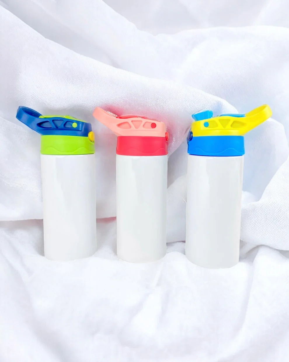 Kids flip straw water bottles