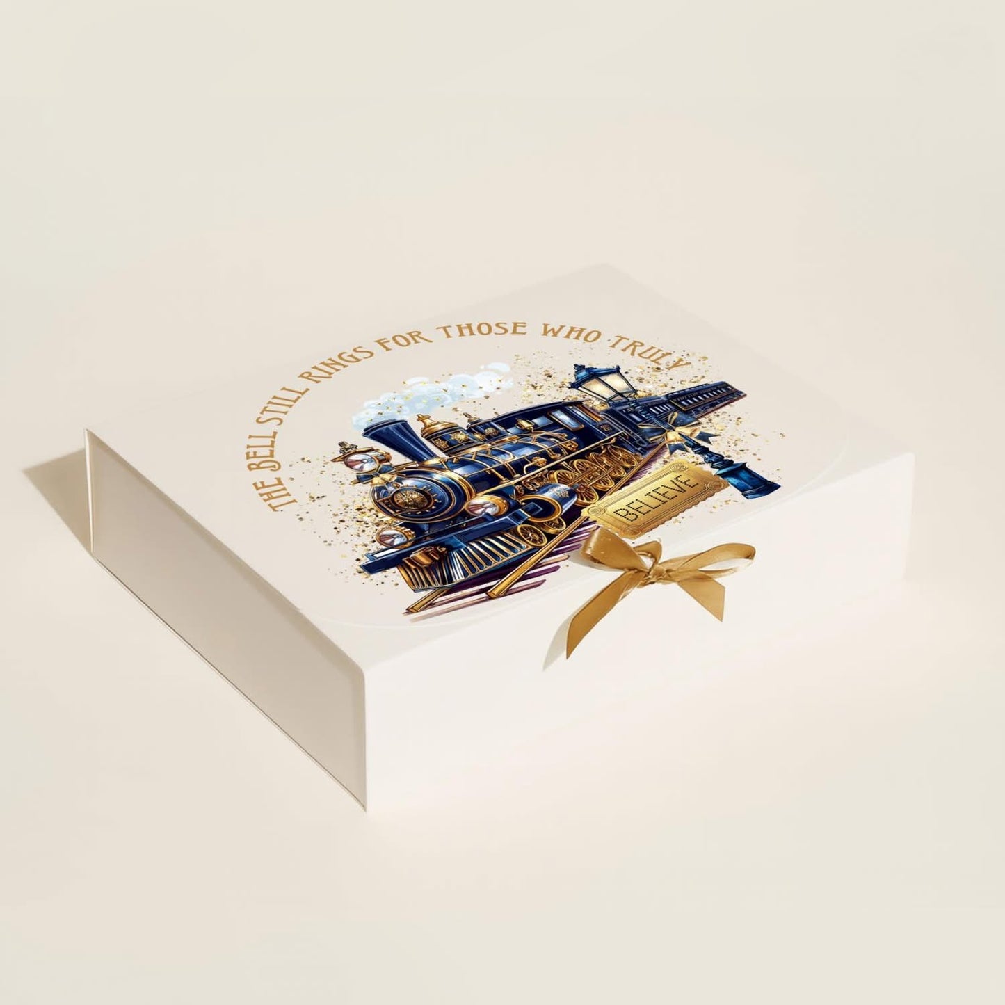 Navy Christmas train express gift box