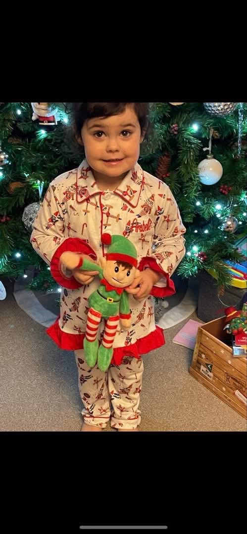 Naughty Elf Christmas pyjamas - embroidered with name
