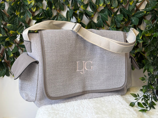 Embroidered Overnight / baby changing bag
