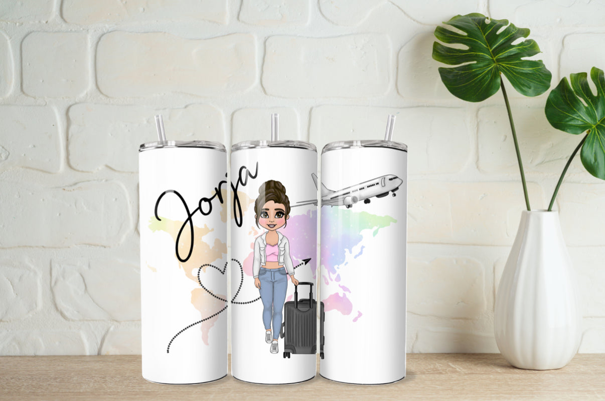 20oz holiday plane tumbler