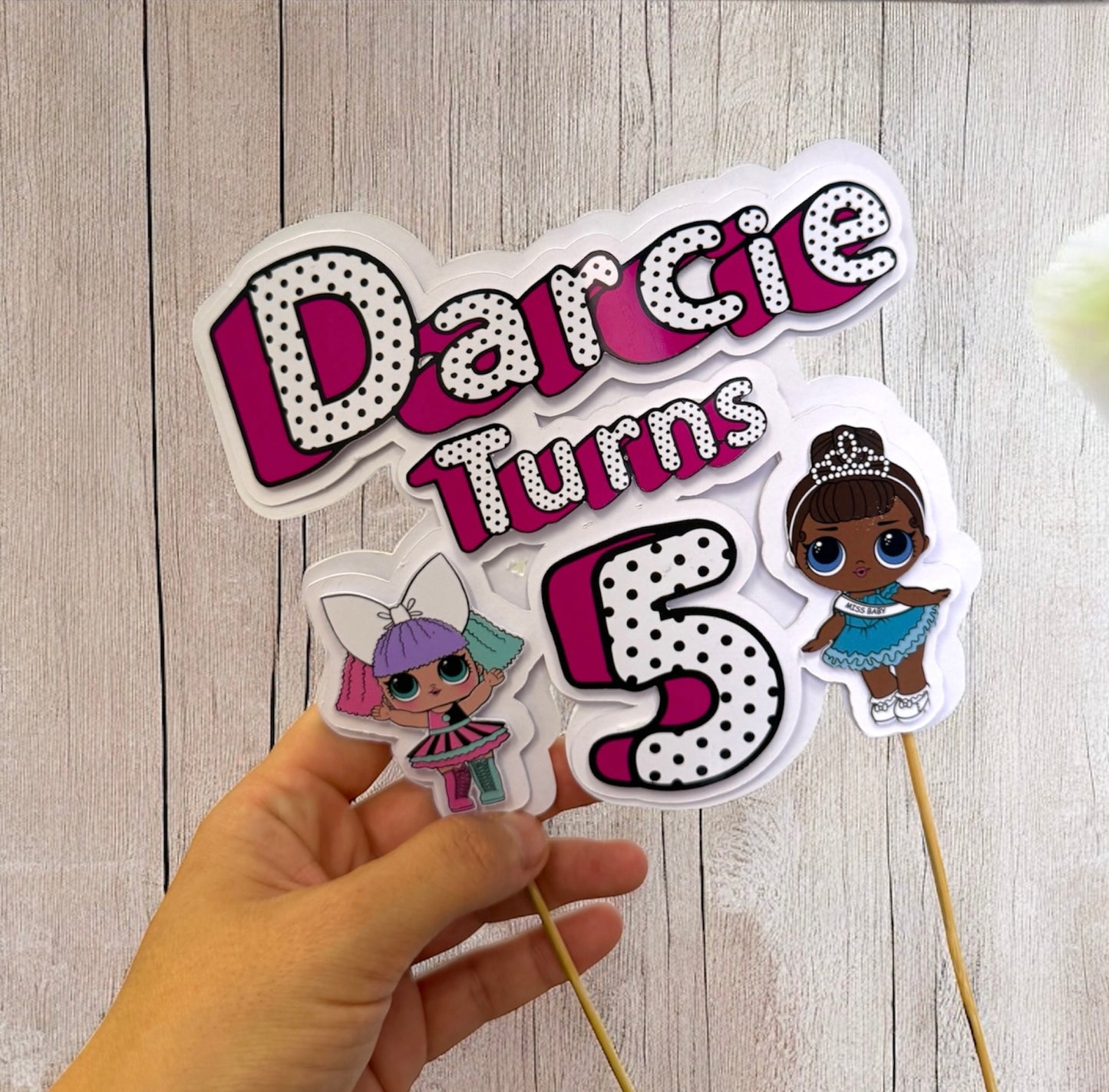 Thick Card Cake Topper - Any Design