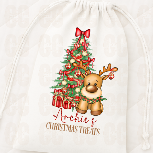Christmas gift sack - reindeer