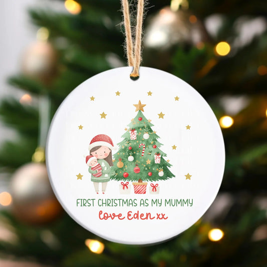 Ceramic bauble - 1st Christmas as mummy
