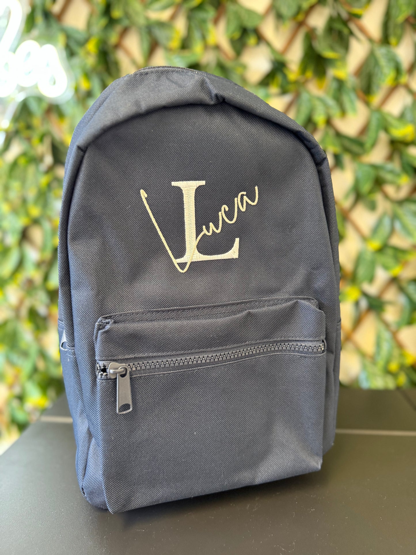 EmbroideredInitial/name embroidered backpack - all colours