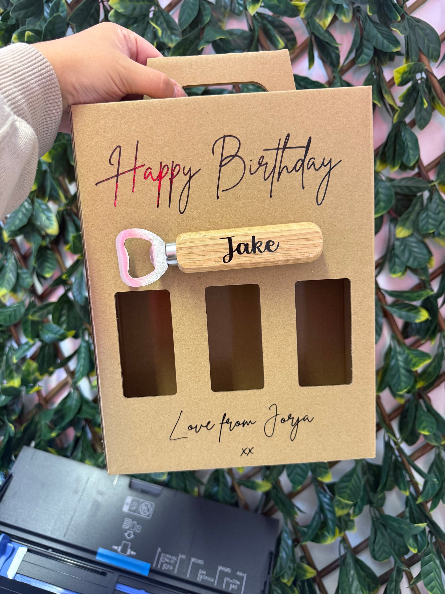 Bottle box and bottle opener