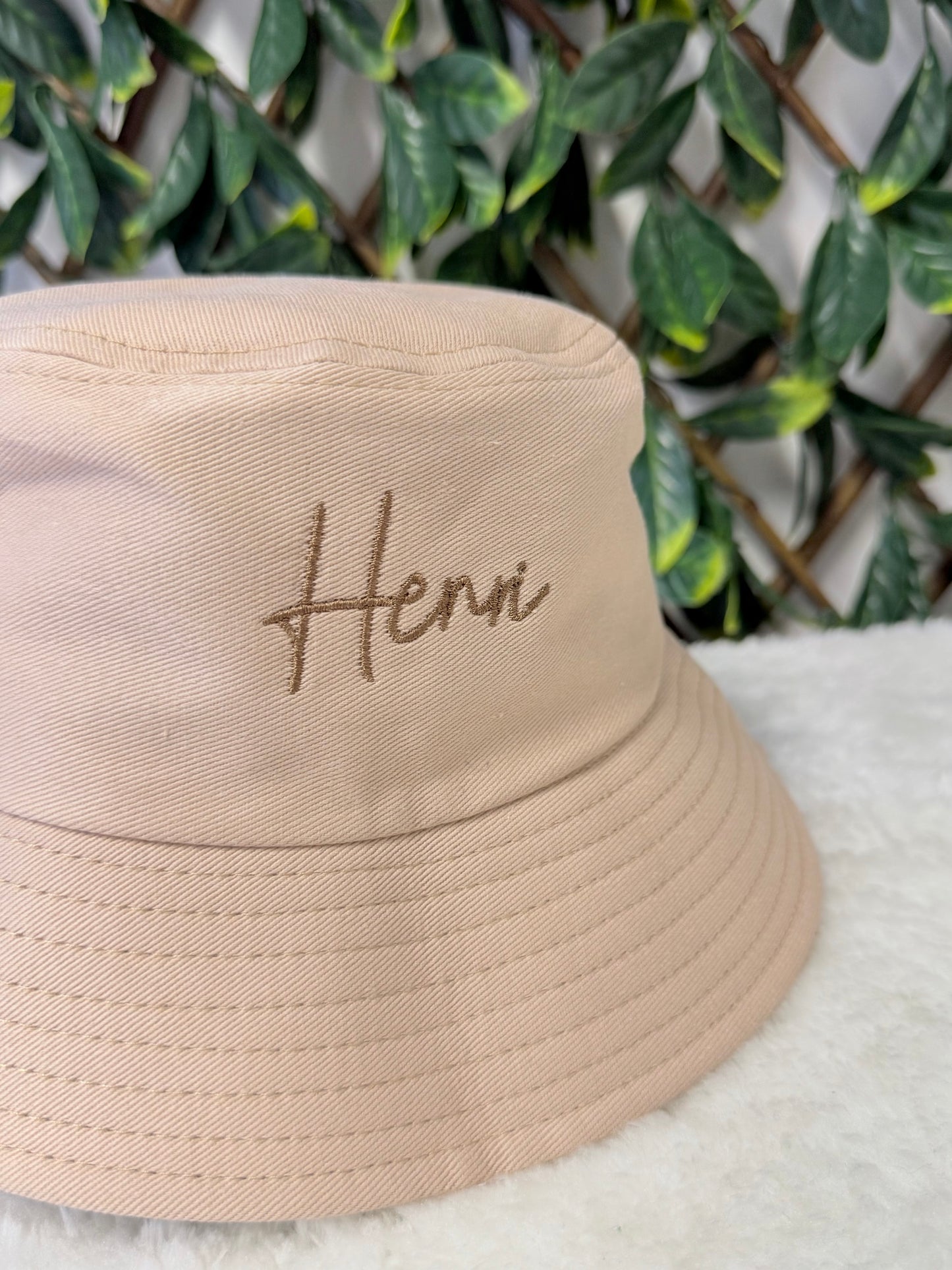Children’s embroidered bucket hat - all colours