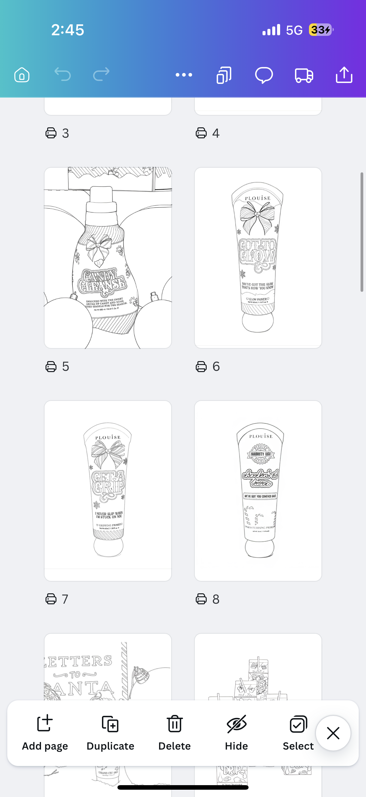 P Louise christmas colouring book physical book