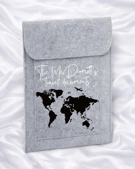 Travel document wallet folder