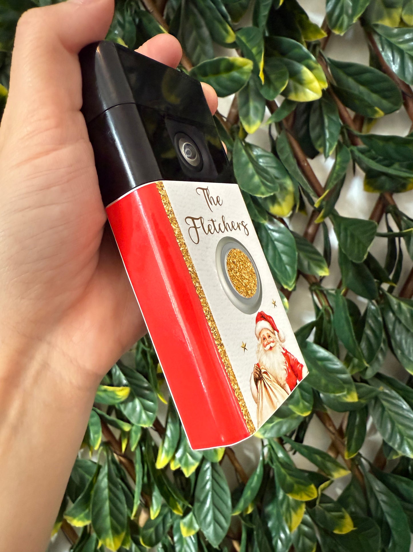 Ring doorbell decal - Santa or tartan