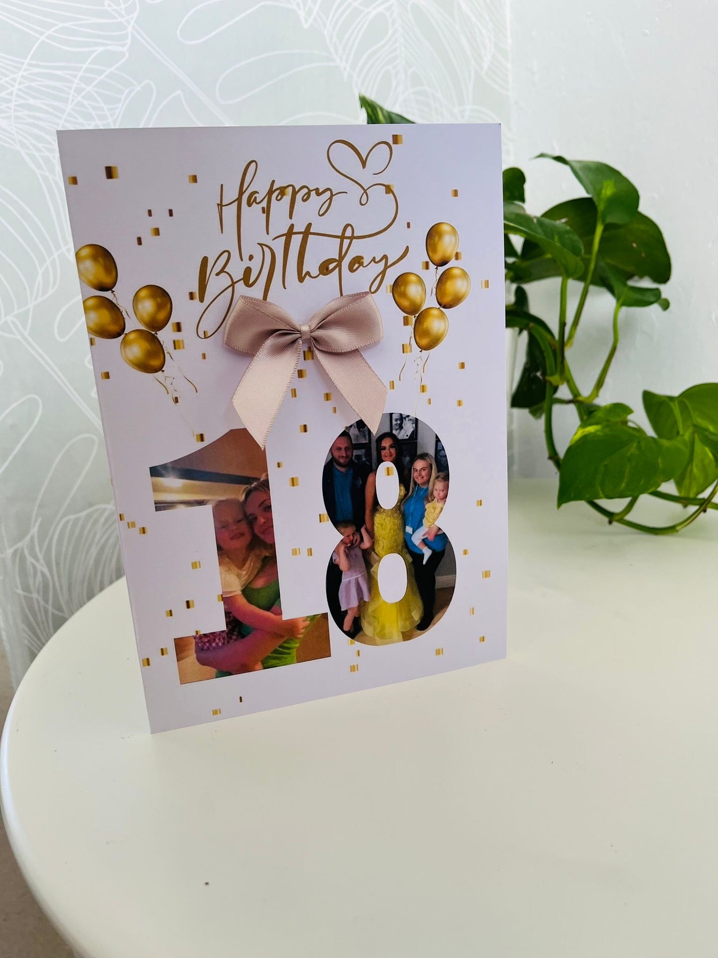 Gold theme greetings card - any age