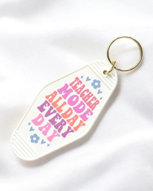 Teacher Mode Motel keyring