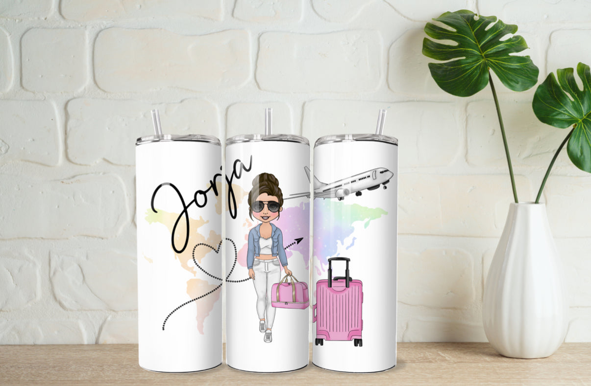 20oz holiday plane tumbler