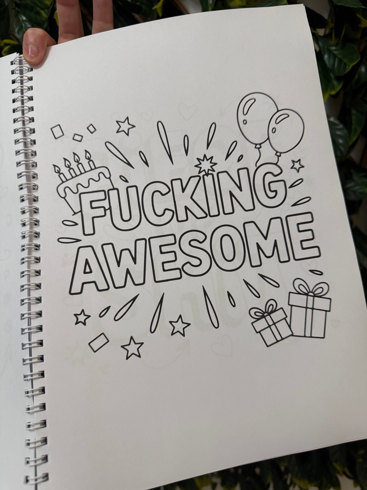 Sweary adult colouring book