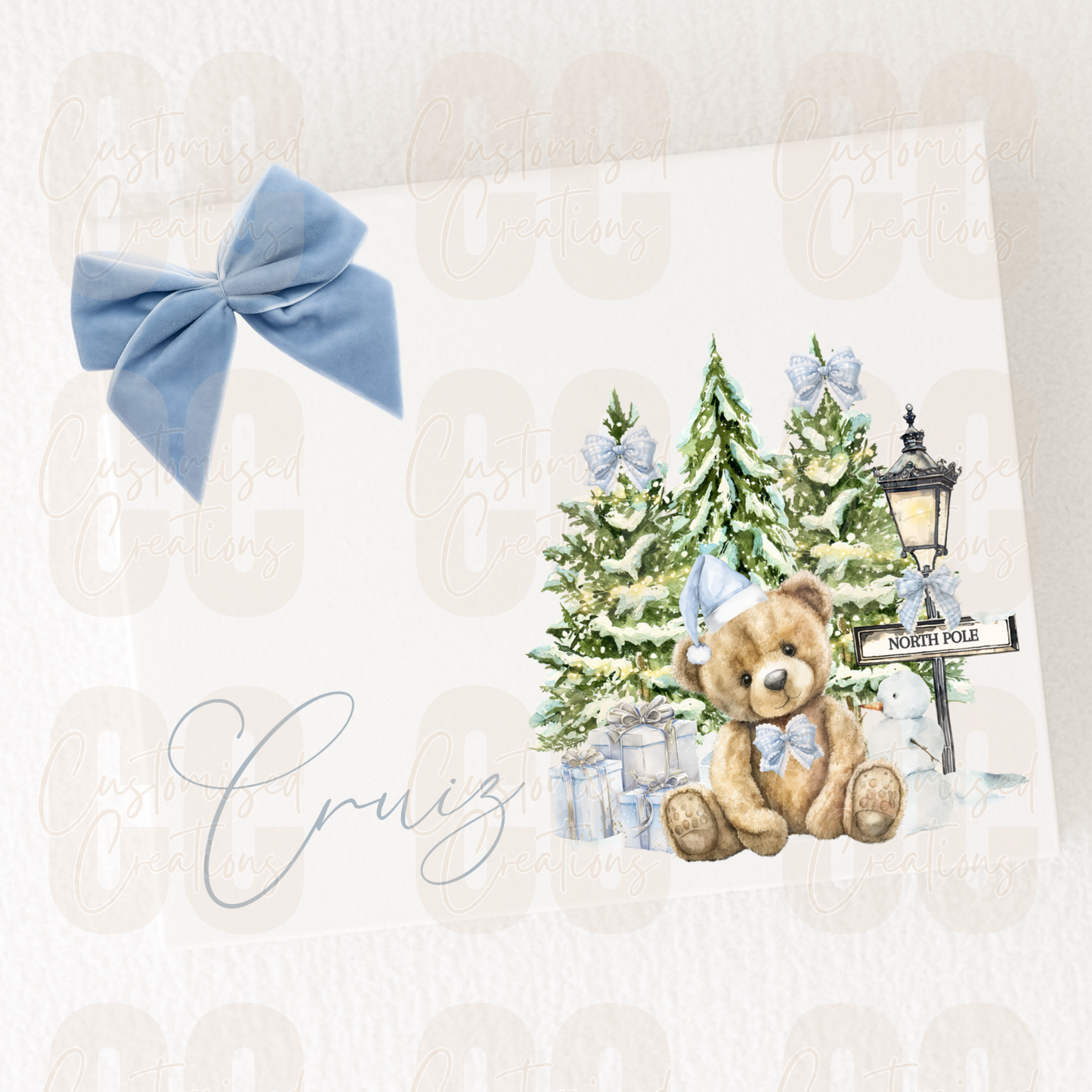Magnetic Christmas gift box - Christmas blue bear