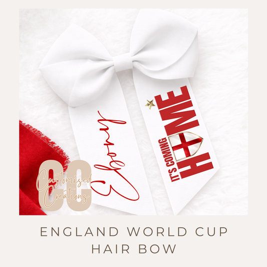 World Cup England hair bow