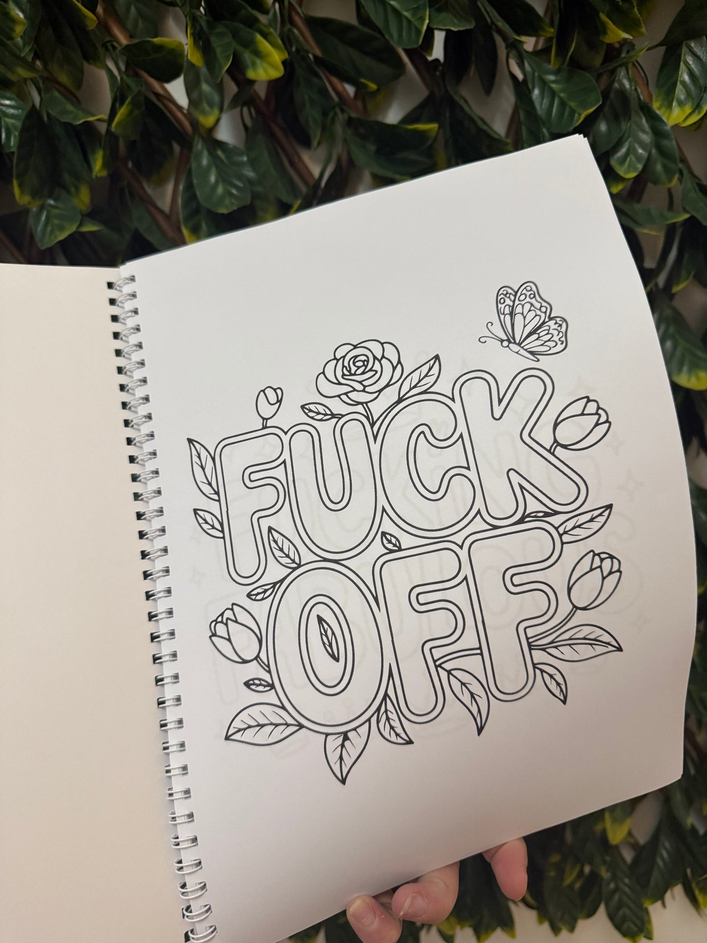 Sweary adult colouring book