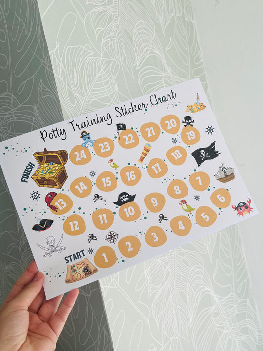 Potty training chart - pirate