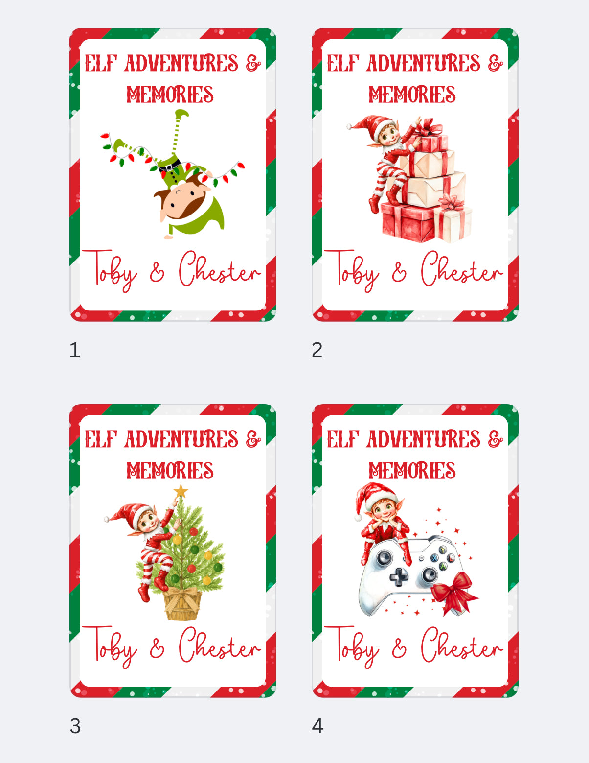 Elf memories and adventure book a4 - all designs