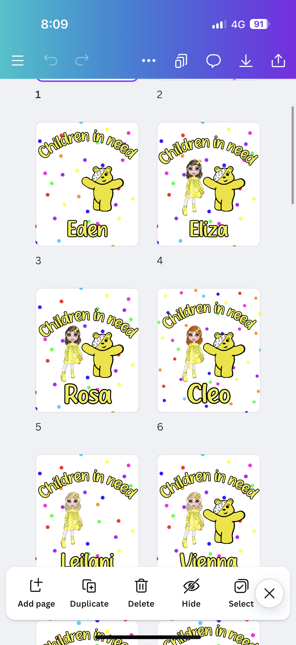 Children in need bib/babygrow/vest