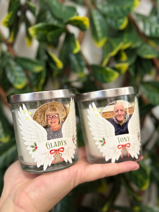 Christmas memorial candle