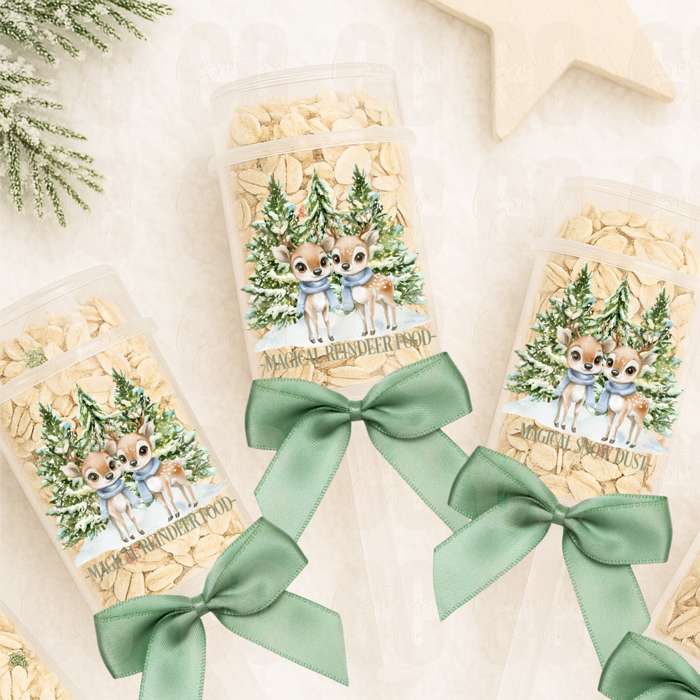 Reindeer food/snow popper