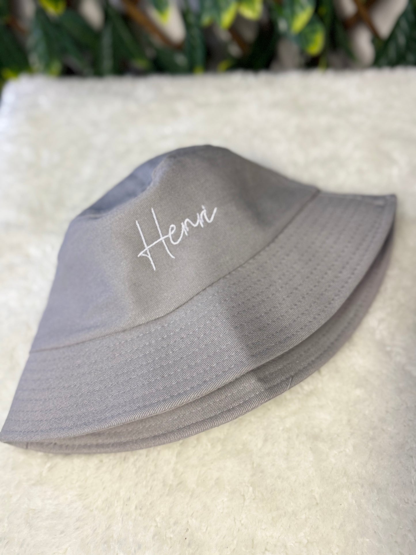 Children’s embroidered bucket hat - all colours