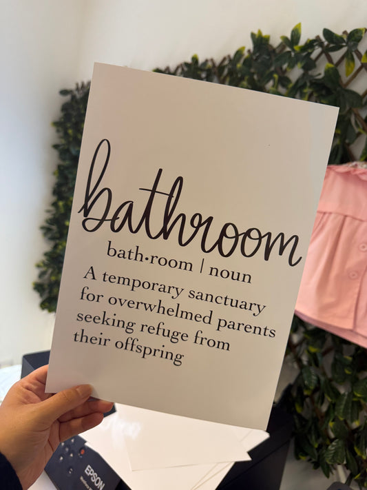 Bathroom noun print