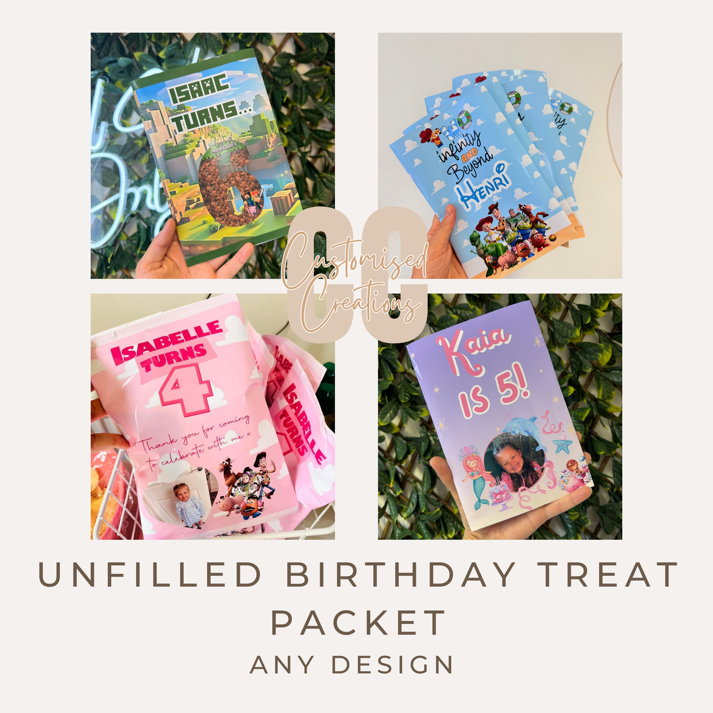 Personalised Birthday Treat Packet | Custom Design Party Bag