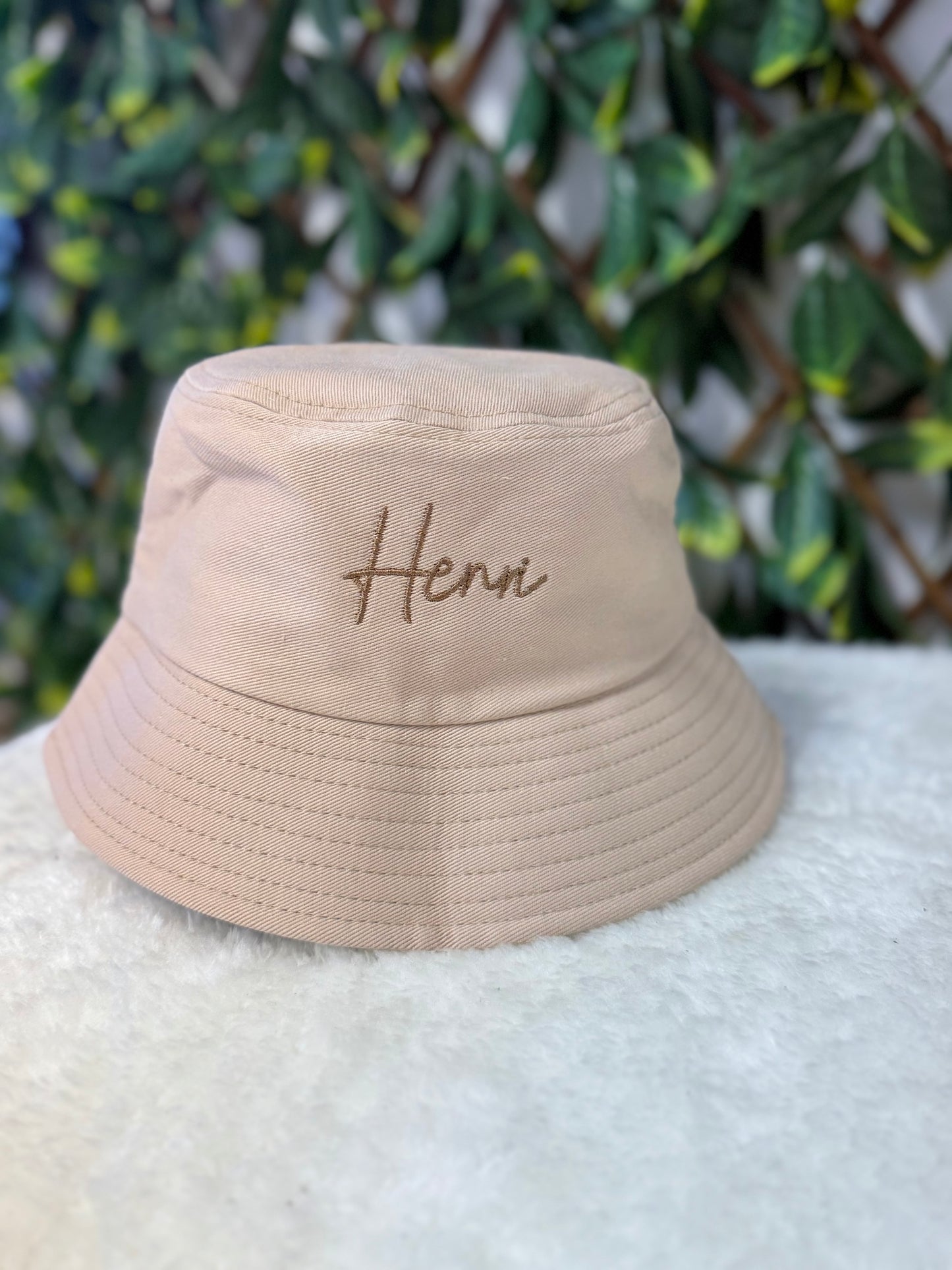 Children’s embroidered bucket hat - all colours