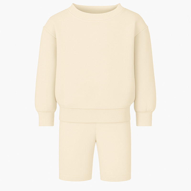 Embroidered Little Flyer oversized sweatshirt and short set - All colours