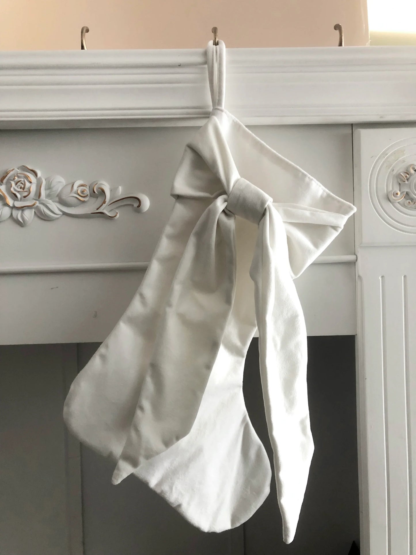 Embroidered bow stocking - preorder