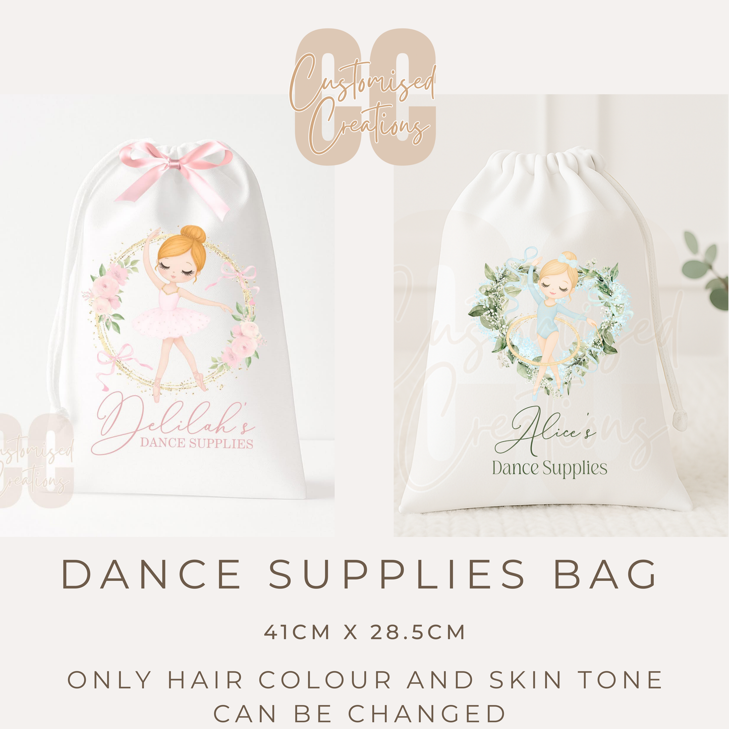 Personalised Easter Gift Sack – Dance or Gymnast Design