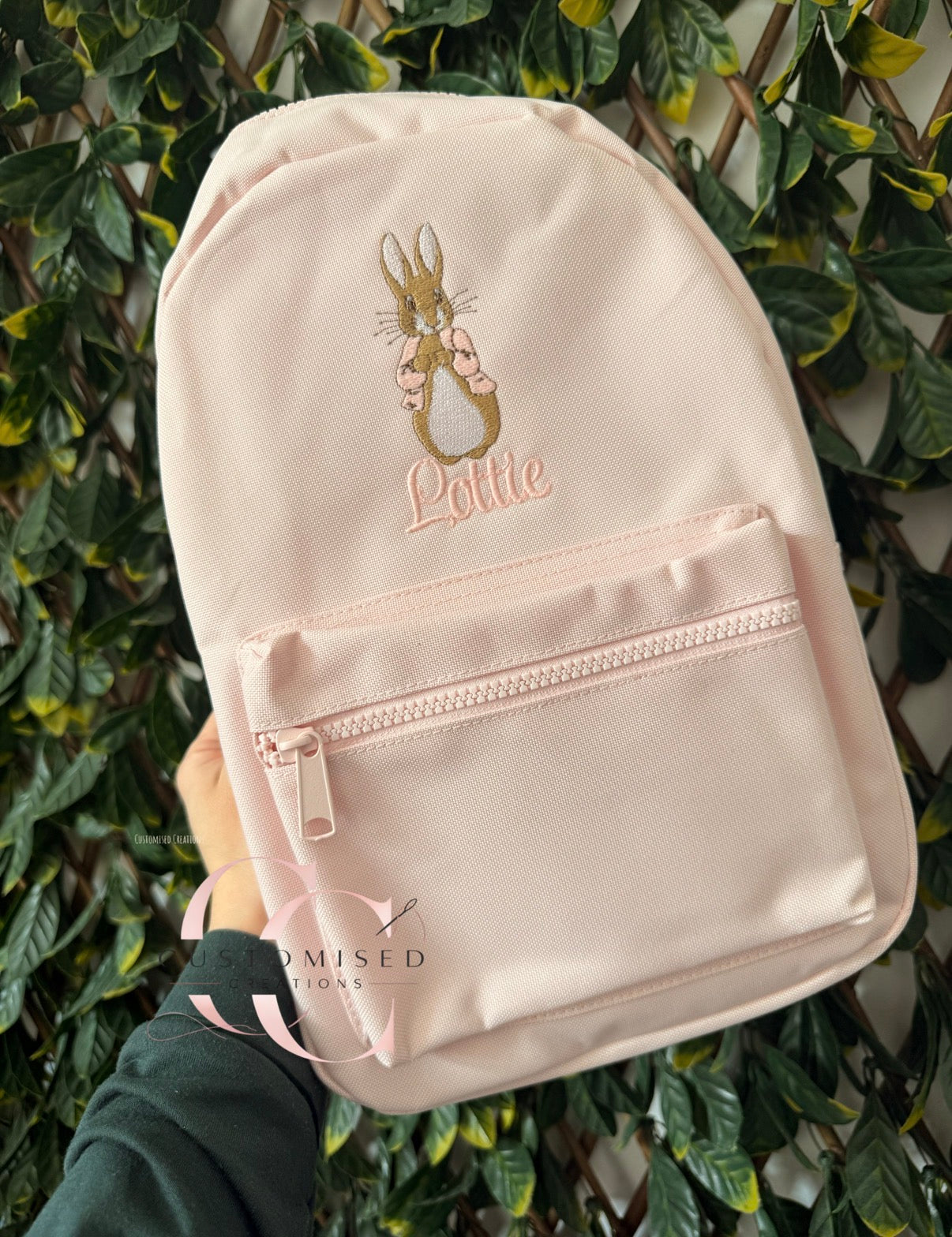 Embroidered backpack - peter rabbit