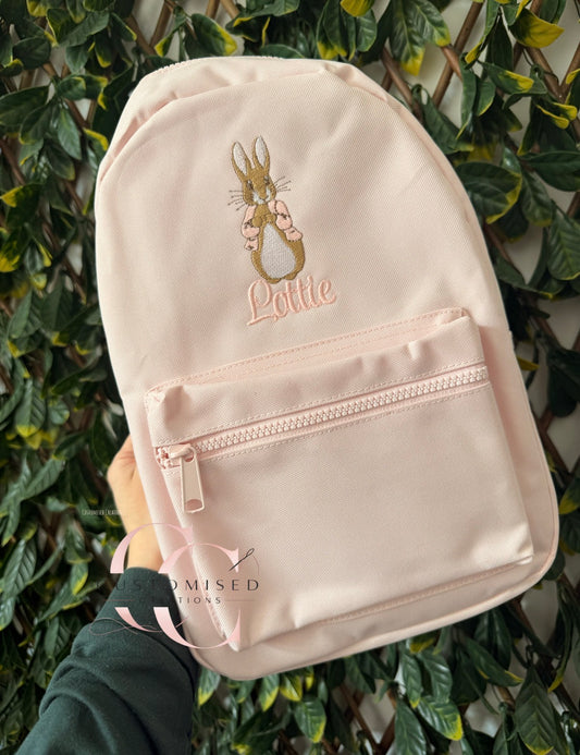 Embroidered backpack - peter rabbit