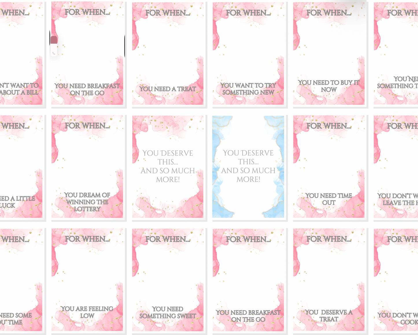 Gift card holder booklet