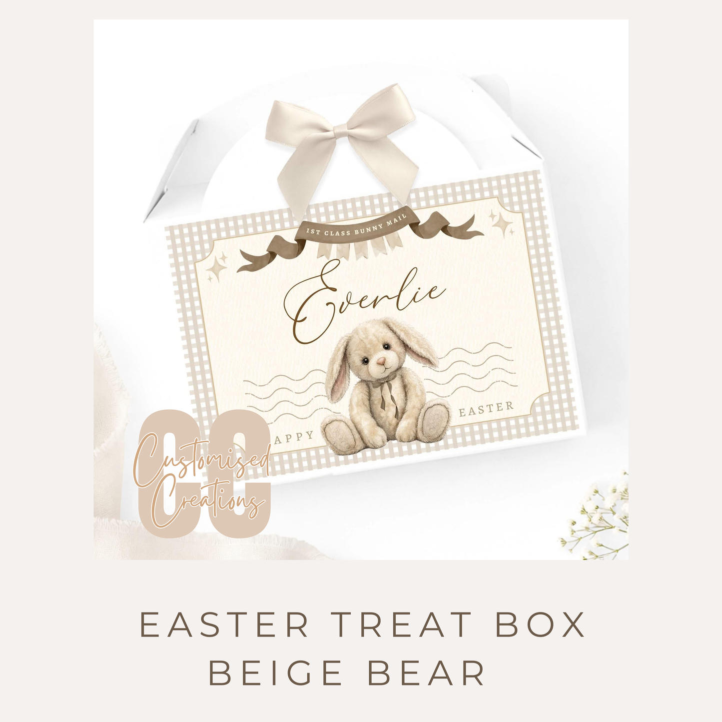 Beige Bear Easter Treat Box
