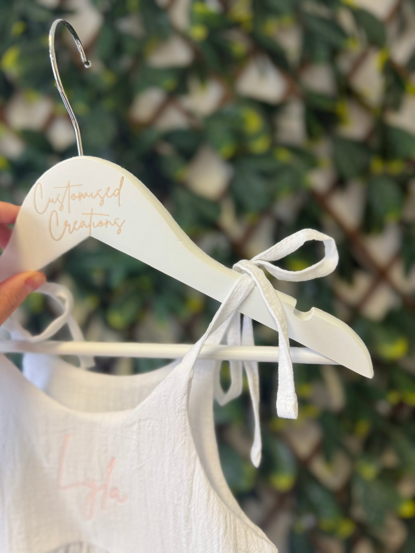 Personalised Girls Summer Dress – Name Detail & Tie Straps - Various Colours