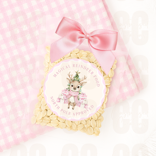 Christmas Reindeer food - pink reindeer