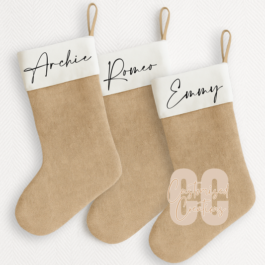 Jute stocking - red or white
