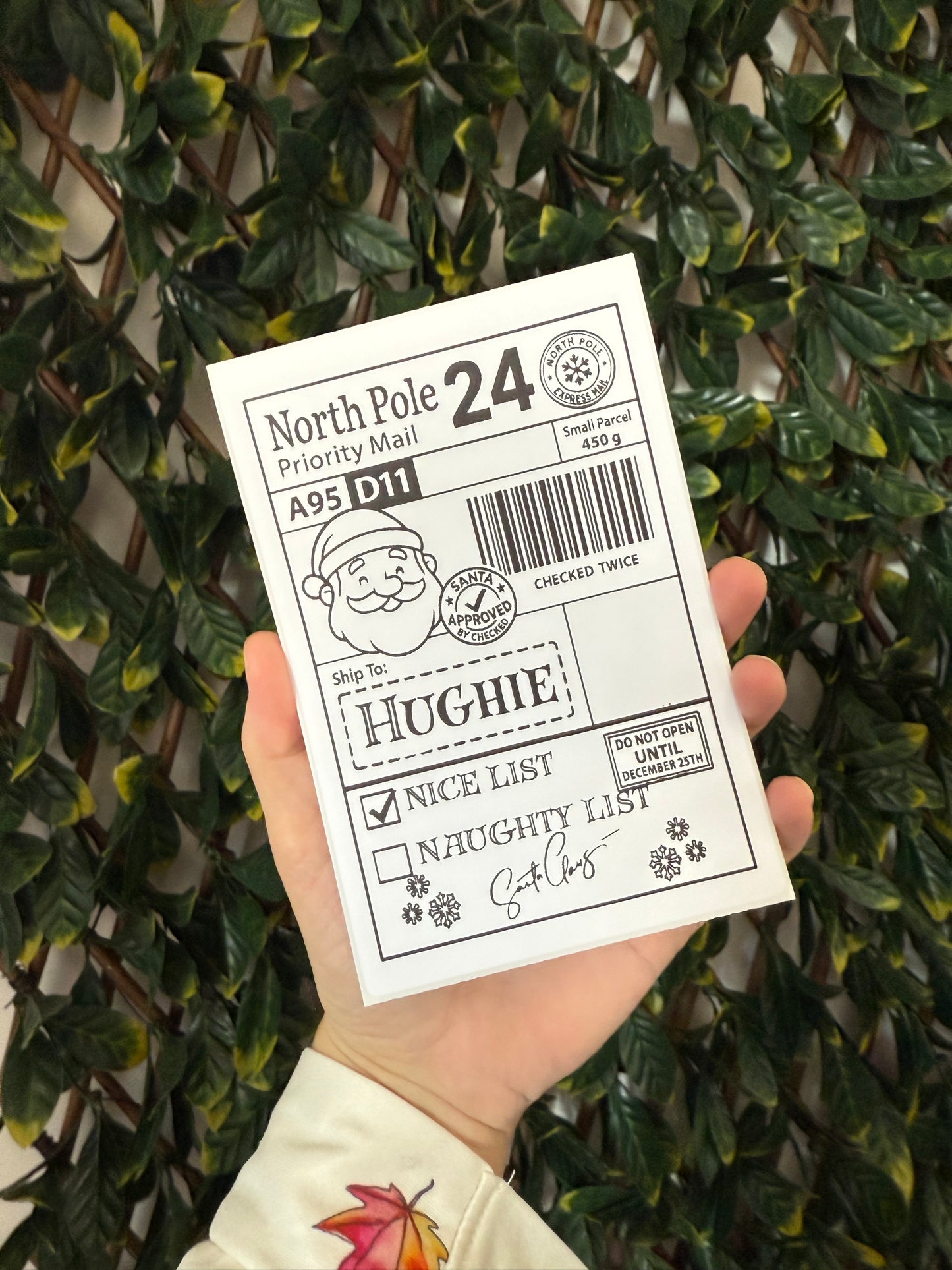 Pack of 25 elf gift labels