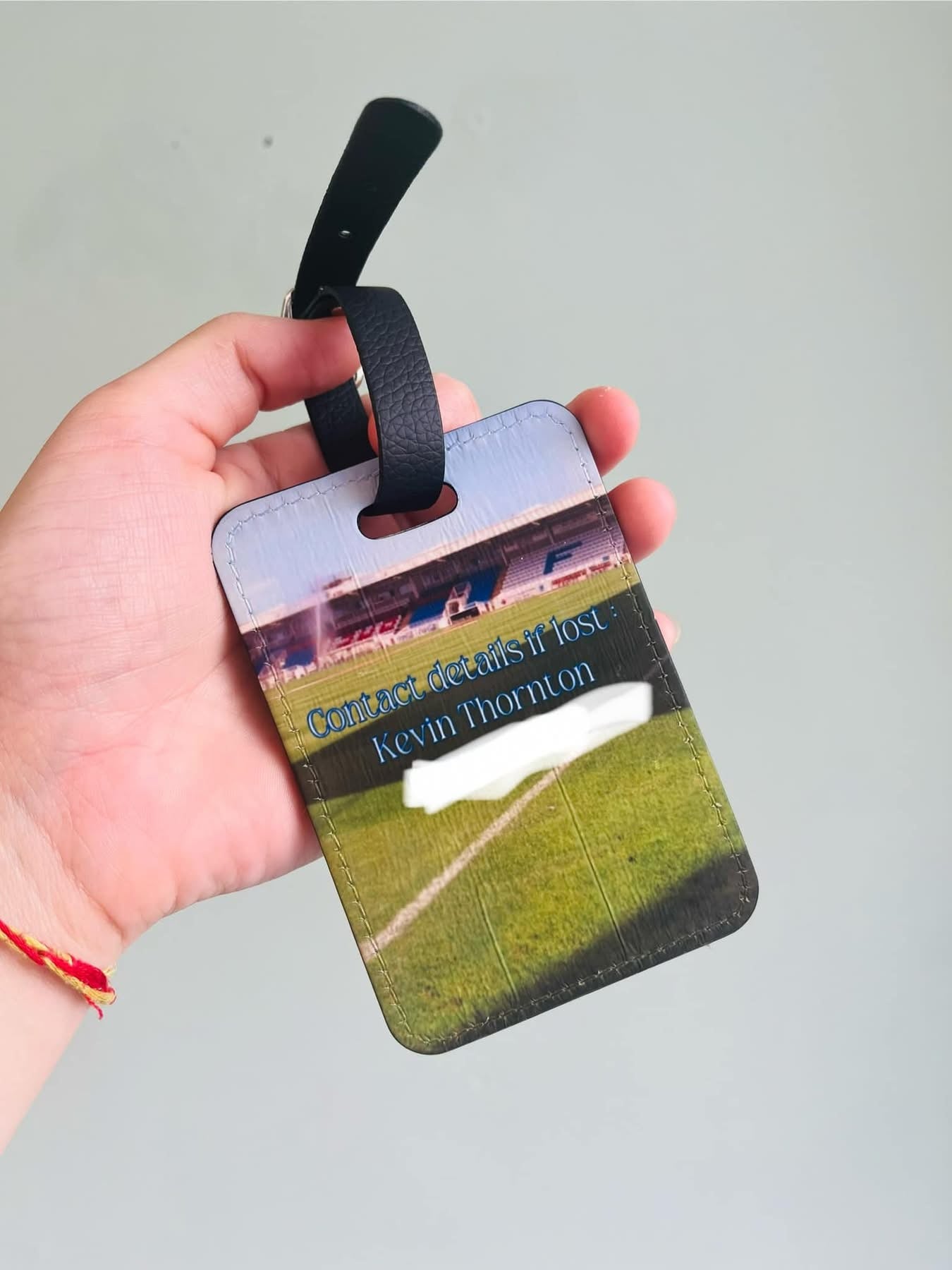 Luggage tag - PU leather - double sided - any design