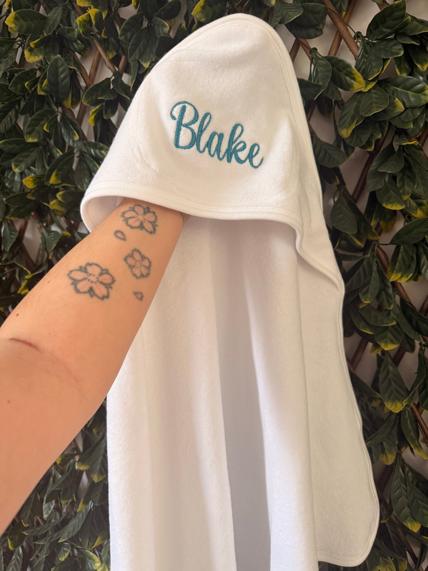 Embroidered baby towel