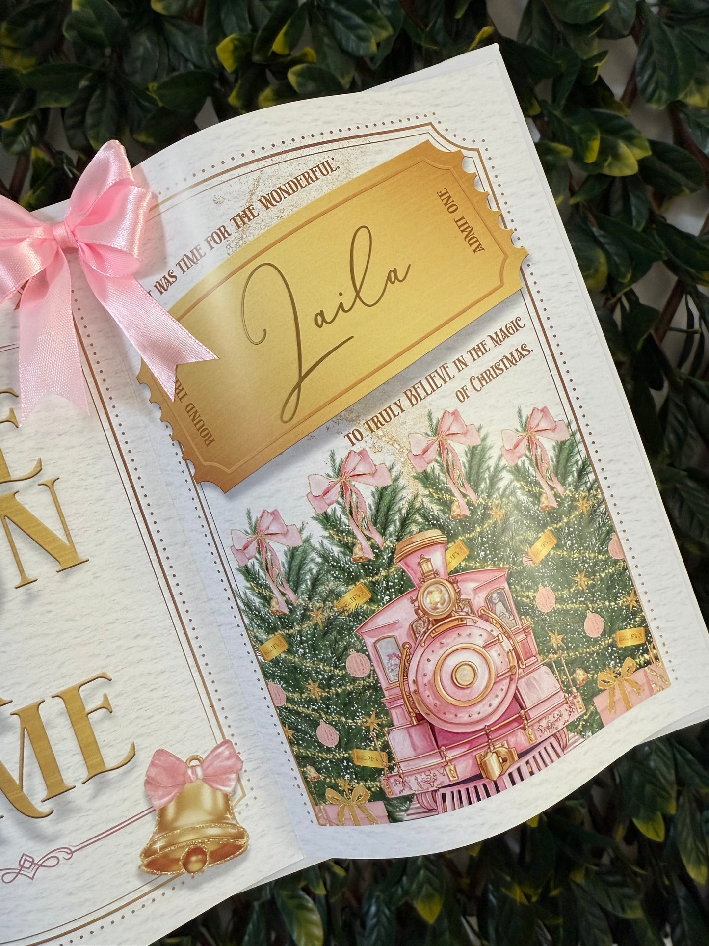 Magentic gift box - pink train